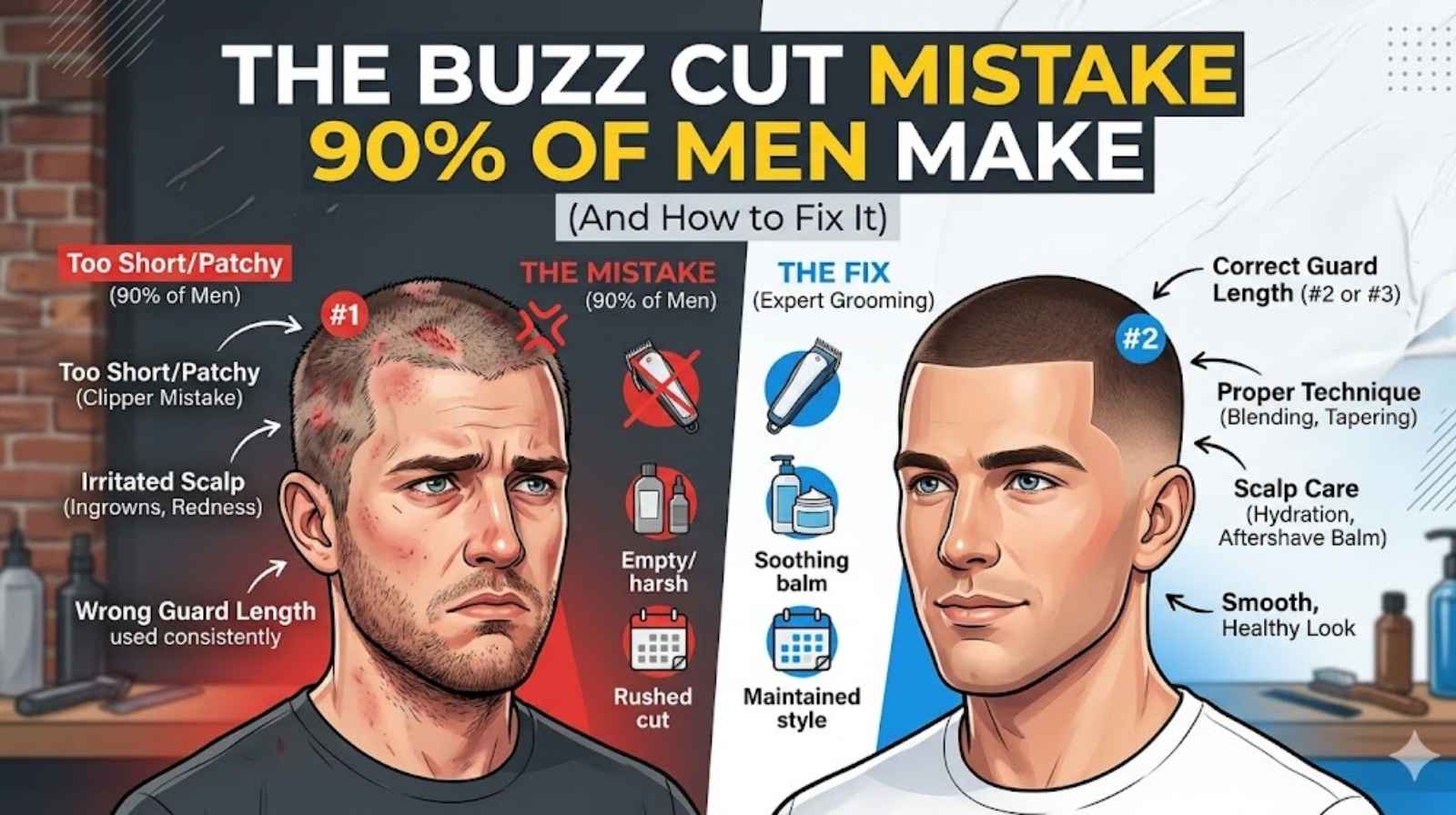 The Buzz Cut Mistake 90% of Men Make (And How to Fix It) 